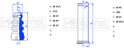 Комплект задних пыльников и отбойников GOMET 22 29510BVRC4