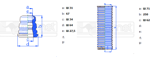 Комплект передних пыльников и отбойников GOMET 22 50002BVRC4
