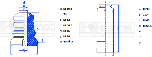 Комплект задних пыльников и отбойников GOMET 22 13525BVRC4